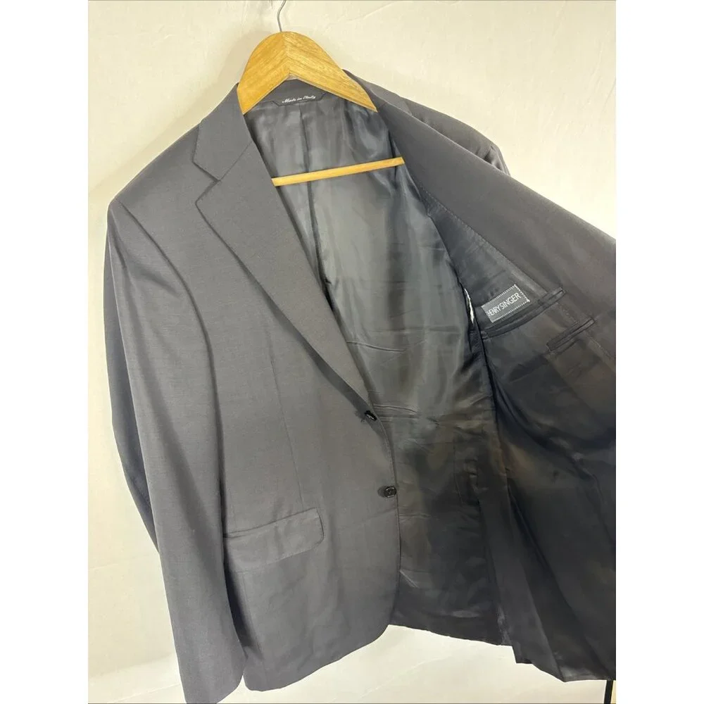 Canali x Henry Singer Gray Wool Blazer Sport Coat‎ Italy EU 52 US 42R